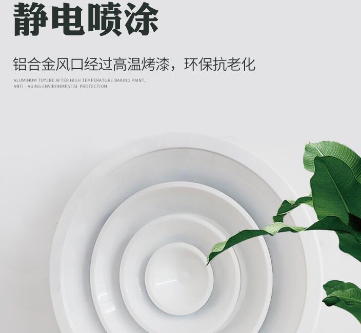 靜電噴涂白色圓形排風(fēng)散流器 靜電噴涂白色圓形排風(fēng)散流器